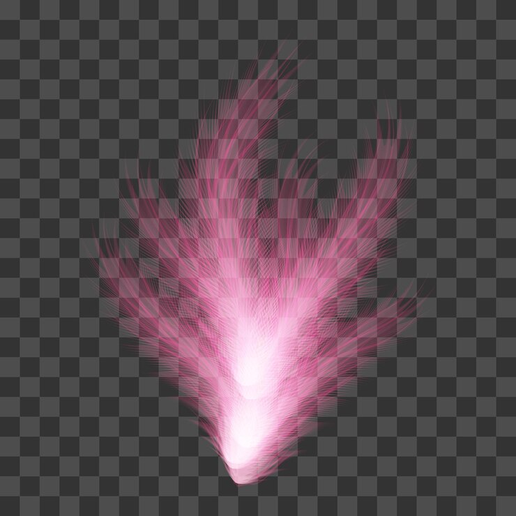 Vetor cor vetorial rosa pluma fofa em transparente