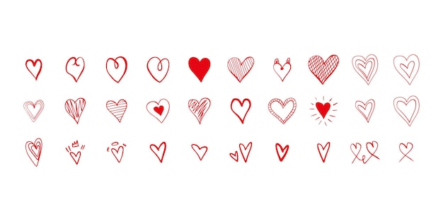 Coração em estilo doodle símbolo do dia dos namorados e amor design para logotipos de impressão de cartão branding mood