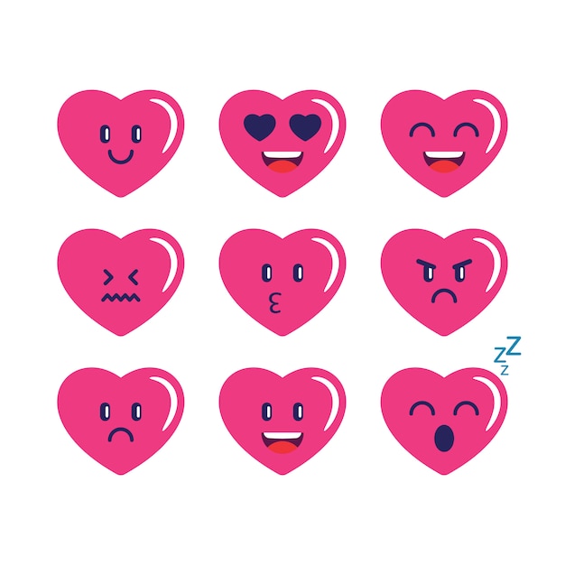 Coração Emojis Love Collection