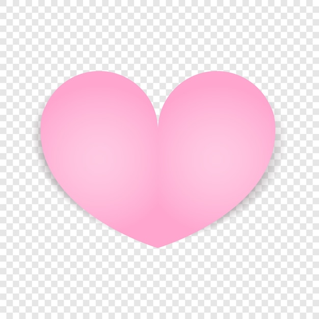Coração rosa isolado. Projeto do dia dos namorados.