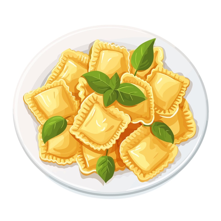 Vetor corações de massa italiana