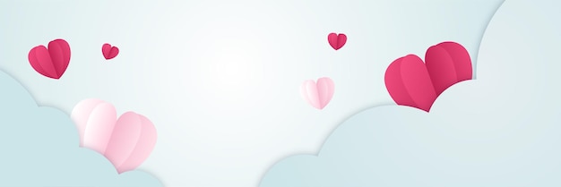 Corações vermelhos, rosa e brancos com confete dourado isolado em fundo transparente. ilustração vetorial decorações de corte de papel para o design do dia dos namorados