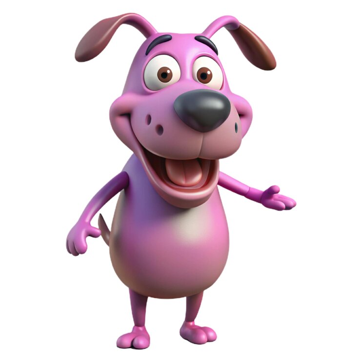 Vetor coragem o cão covarde