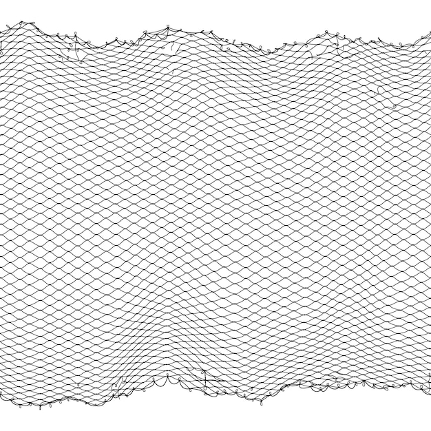 Vetor corda de pescador preto net textura sem emenda