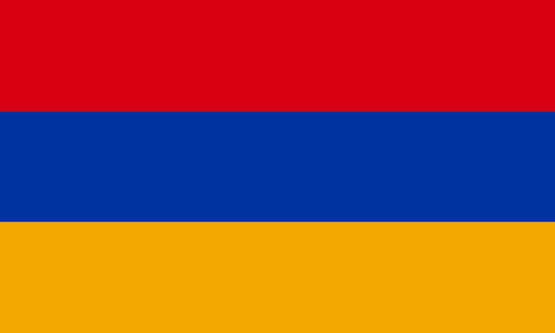 Vetor cores e proporções oficiais da bandeira nacional da armênia ilustração vetorial eps 10 vetor