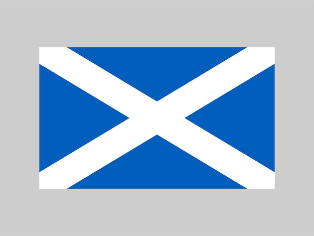 Vetor cores oficiais da bandeira da escócia e ilustração vetorial de proporção