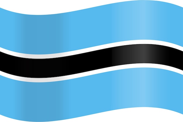 Vetor cores oficiais e proporções da bandeira de botswana em arte vetorial