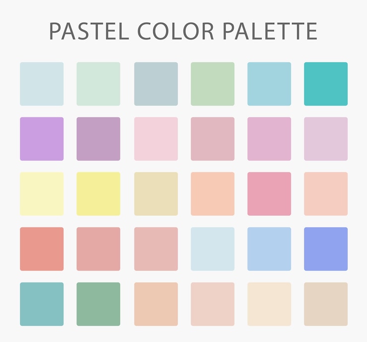 Vetor cores pastel