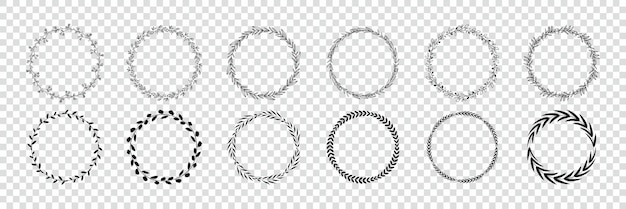 Coroa de folhas de estrutura circular