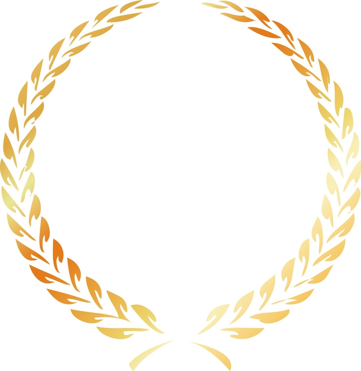 Vetor coroa de louros ouro