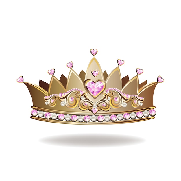 Coroa de princesa dourada