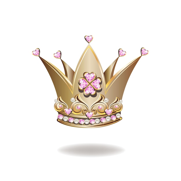 Coroa de princesa dourada