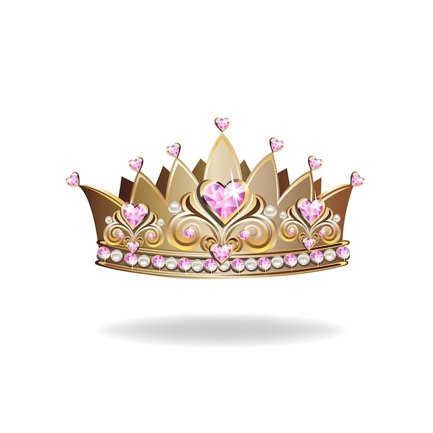 Coroa de princesa dourada