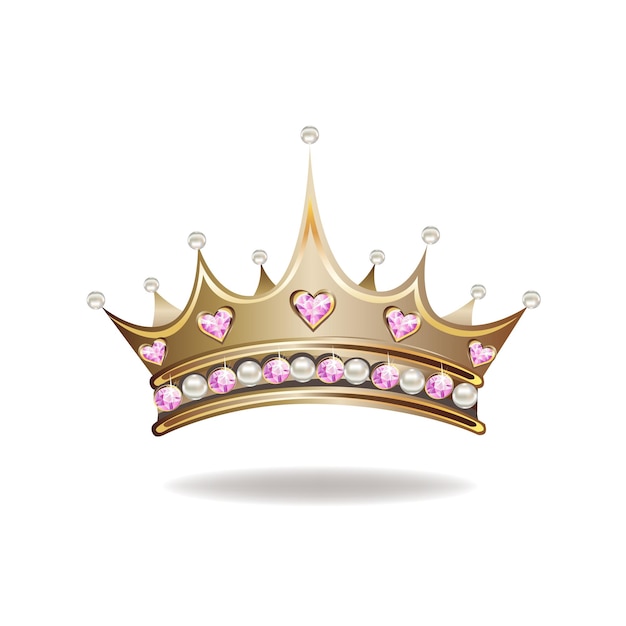 coroa de princesa dourada
