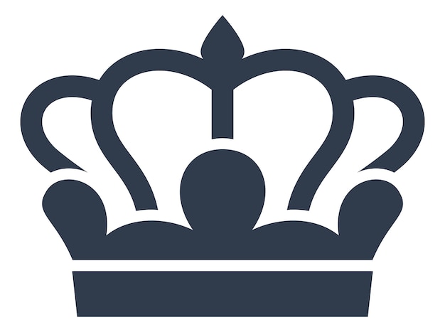 Vetor coroa ornamental de luxo logotipo retro da joia do monarca