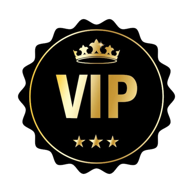 Coroa vip coroa de ouro. Projeto de convite para festa. Projeto de certificado. Ilustração em vetor.