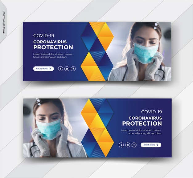 Corona virus warning facebook design da capa