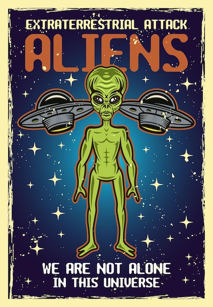 Cartaz Nacnic De Alien Em Ilustrações De Retratos De Cores E Desenhos  Animados De Personagens Famosos No Design Do Cinema E Decoração De  Interiores A4