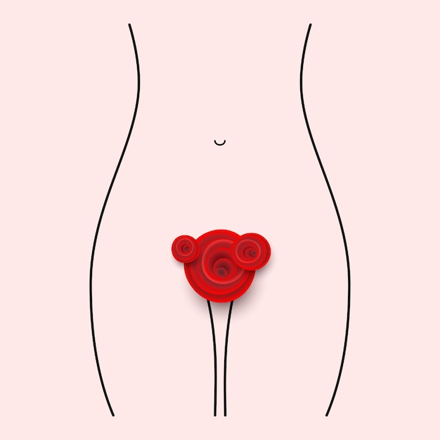 Corpo nu de mulher com rosas