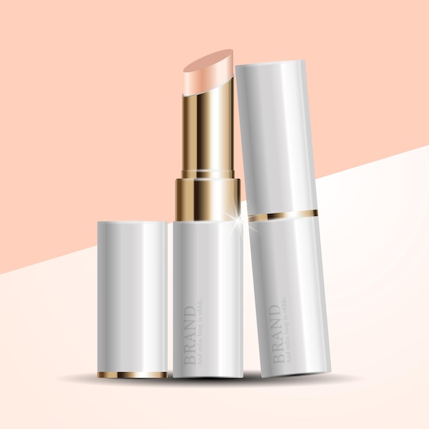 Corretivo facial hidratante para venda anual ou em festival. frasco de máscara de creme de prata e ouro isolado em fundo de partículas de brilho. Anúncios de cosméticos graciosos, ilustração.