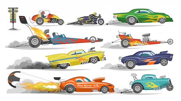 carros de corrida na pista, elementos de corrida de carros, ilustração de  desenho vetorial 19494135 Vetor no Vecteezy