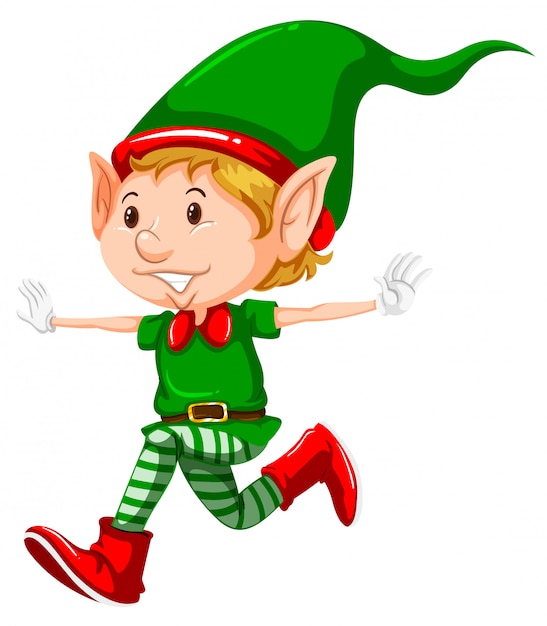 Vetor corrida de duende de natal feliz