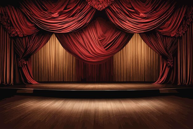 Vetor cortina de teatro vermelha para palco 3 d, cortina de teatro para teatro, palco 3 d, cortina de teatro vermelha para teatro