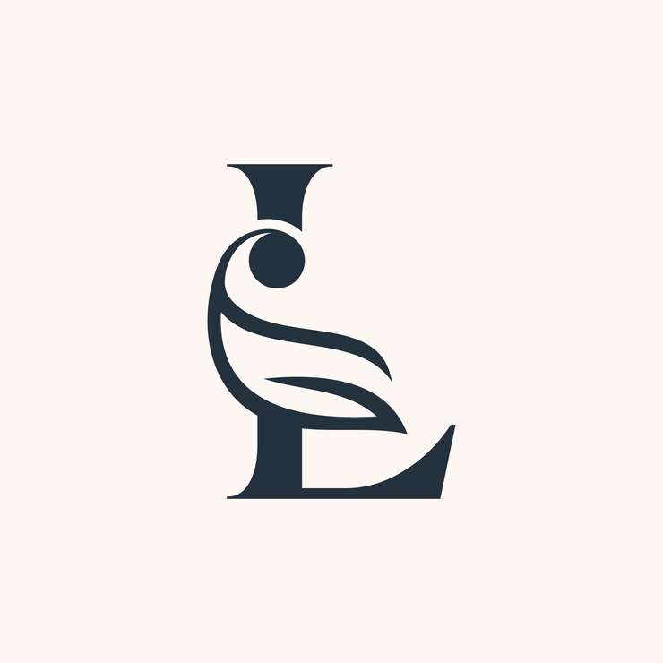 Vetor cosmético beleza spa massagem casamento logo letra l