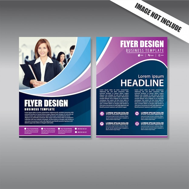 Cover design folheto e brochura modelo de negócio