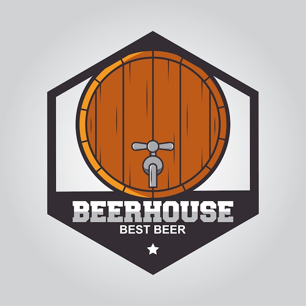 Craft beer logo. etiqueta vintage para brew house ou pub