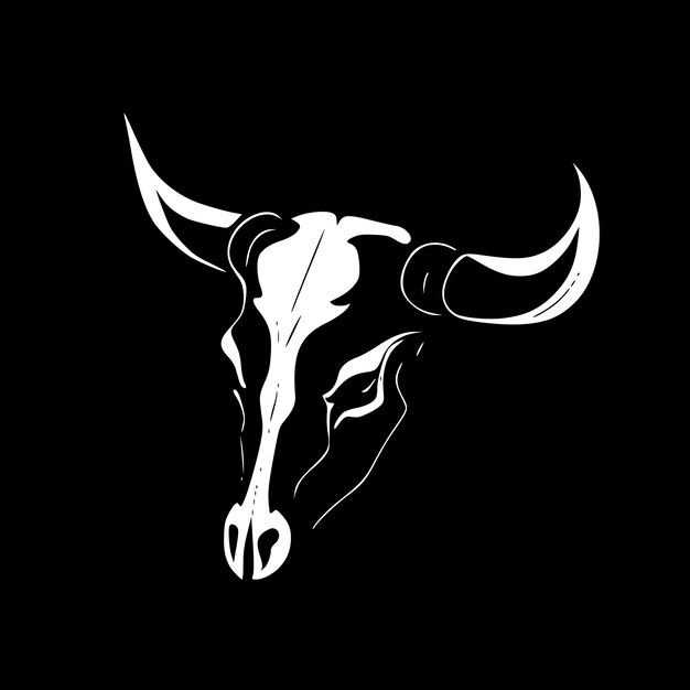 Crânio de vaca logotipo vetorial de alta qualidade ilustração vetorial ideal para gráfico de camiseta