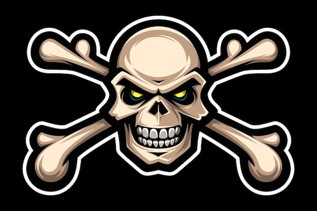 Crânio e ossos. símbolo do pirata, jolly roger.