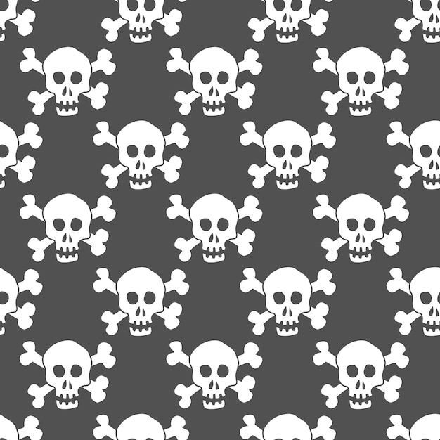 Crânio Seamless Repeat Pattern background, padrão para têxteis, tecido, papel de embrulho, papel de parede, pa