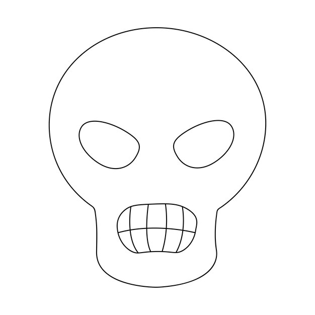 Crânios humanos isolados. ilustração vetorial. ilustração vetorial. vetor de caveira de halloween