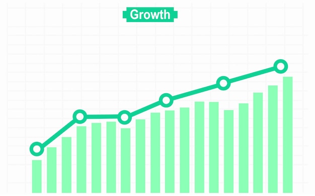 Vetor crescimento no conceito de negócio com setas lucro de renda
