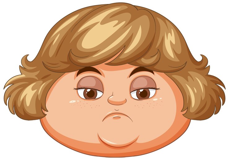 Vetor criança bonita com cabelo loiro