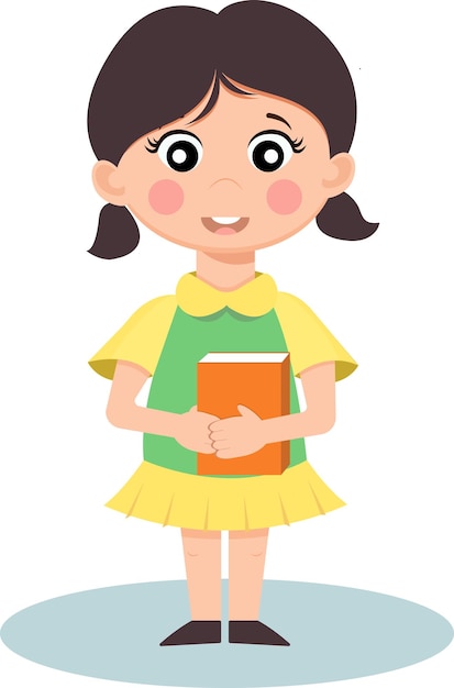 Criança com personagem de livro