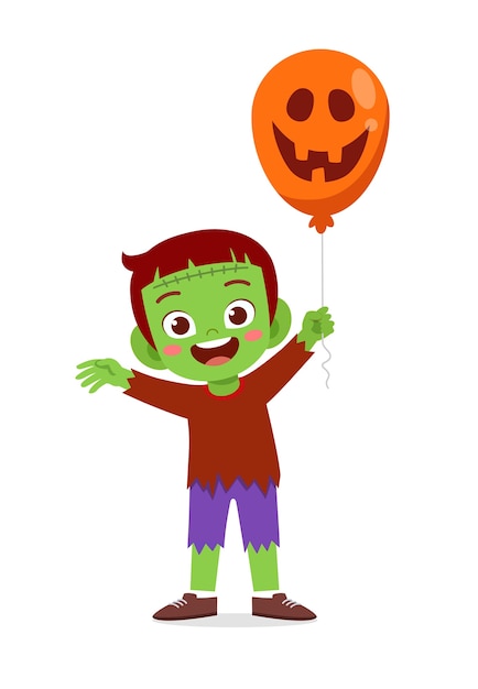 Fantasia Franknstein Infantil Halloween Menino Monstro Verde