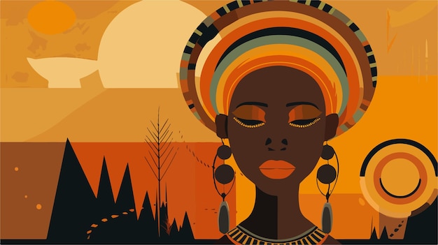 Criança nativa africana capturada artisticamente