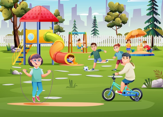 Yoyo brinquedos crianças jogo playground ilustração vetorial