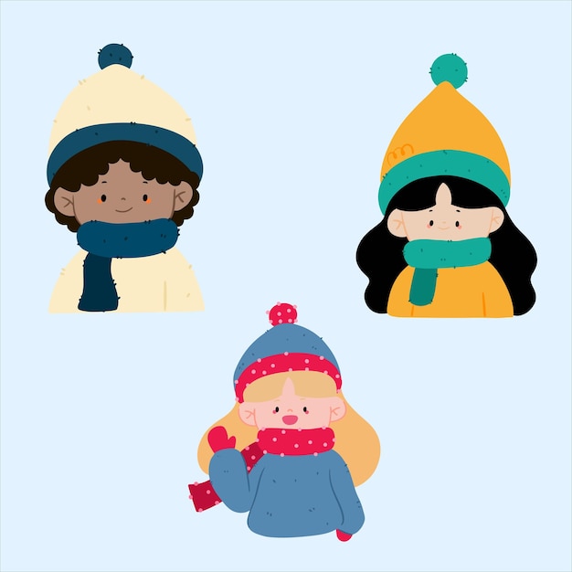 Crianças Avatar de Inverno Jogando Ballet de Neve Patinação no Gelo