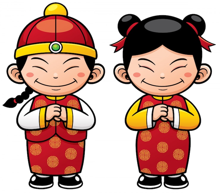 Crianças chinesas dos desenhos animados
