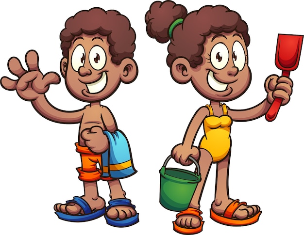 crianças de desenhos animados
