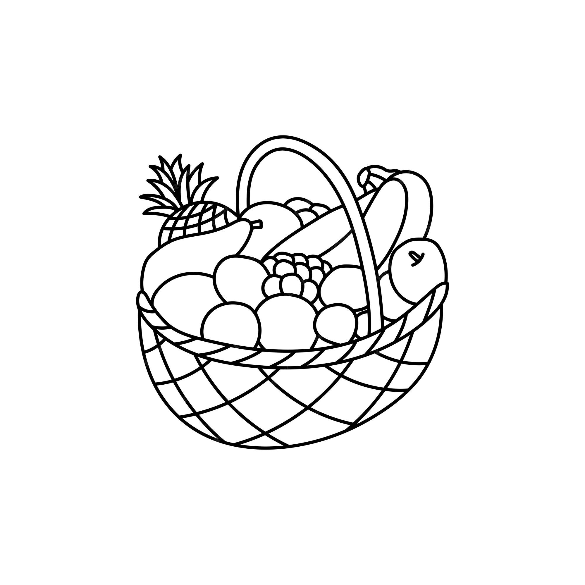Mão Desenhada Frutas E Legumes Desenho Infantil Escandinavo