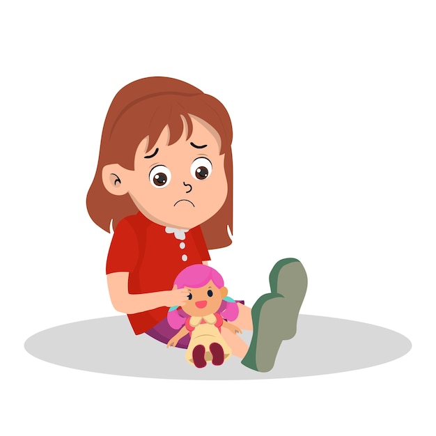 crianças felizes e tristes em diferentes atividades