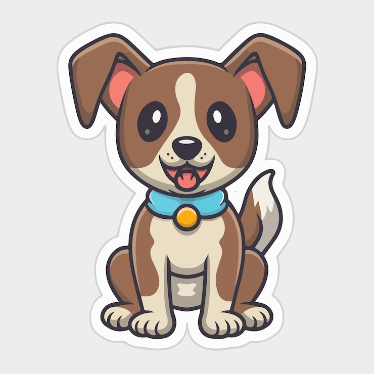 Vetor criar uma ilustração vetorial para adesivos de animais com
