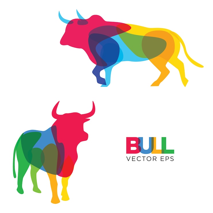 Vetor criativo animal design bull