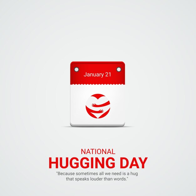 Vetor criativo do dia nacional do abraço comemorado em 21 de janeiro design criativo para anúncios de mídia social vetor
