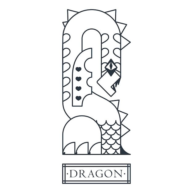 Criatura de dragão fantástica dragão alado lendário medieval