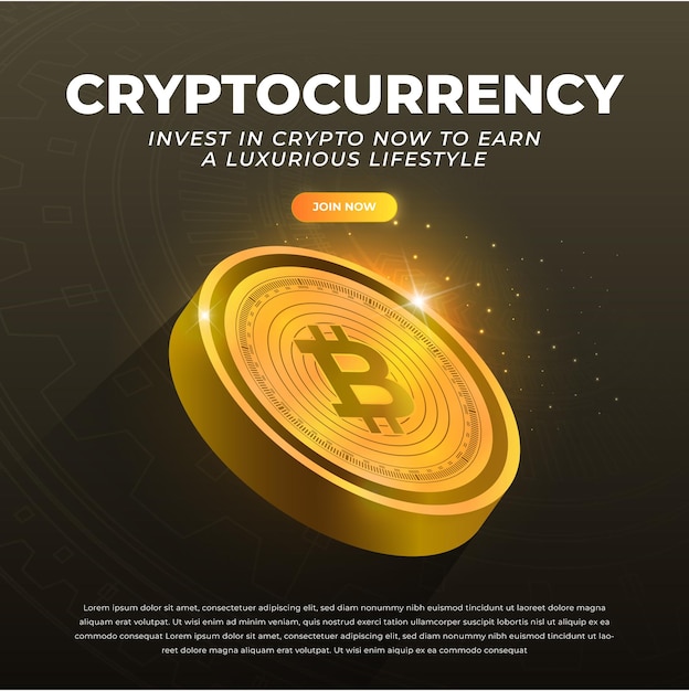 Cripto moeda design de postagem de mídia social